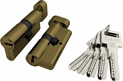 Картинка Цилиндровый механизм с вертушкой FUARO R602/60 mm (25+10+25) AB бронза 5 кл.